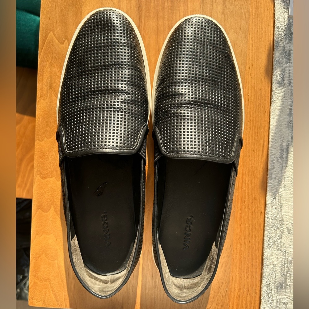 Vince Black Blair Slip On Sneakers, size 10